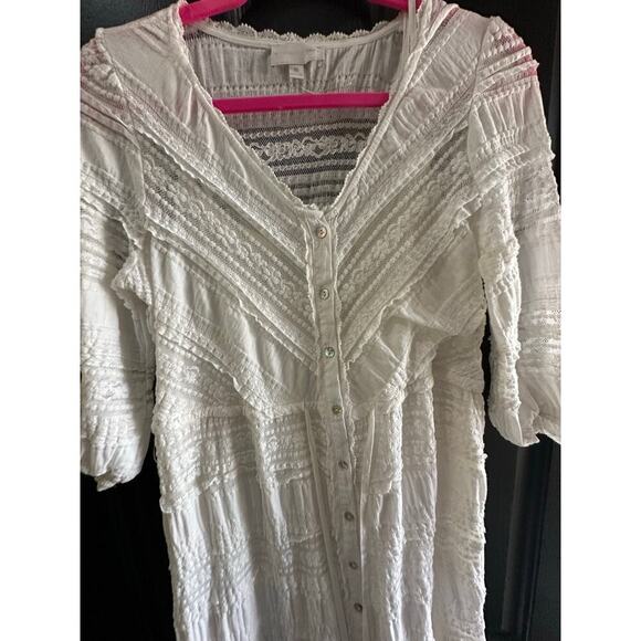 A Collective Story Women's White Ebba Eyelet Lace Maxi Dress Size Medium - Picture 4 of 11